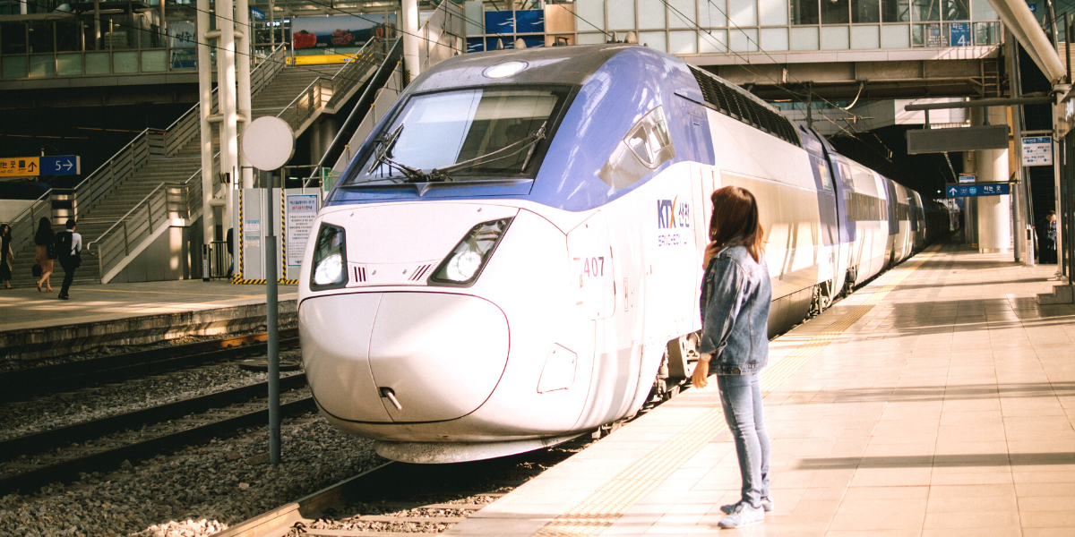 Avant de rejoindre Gyeongju en train 