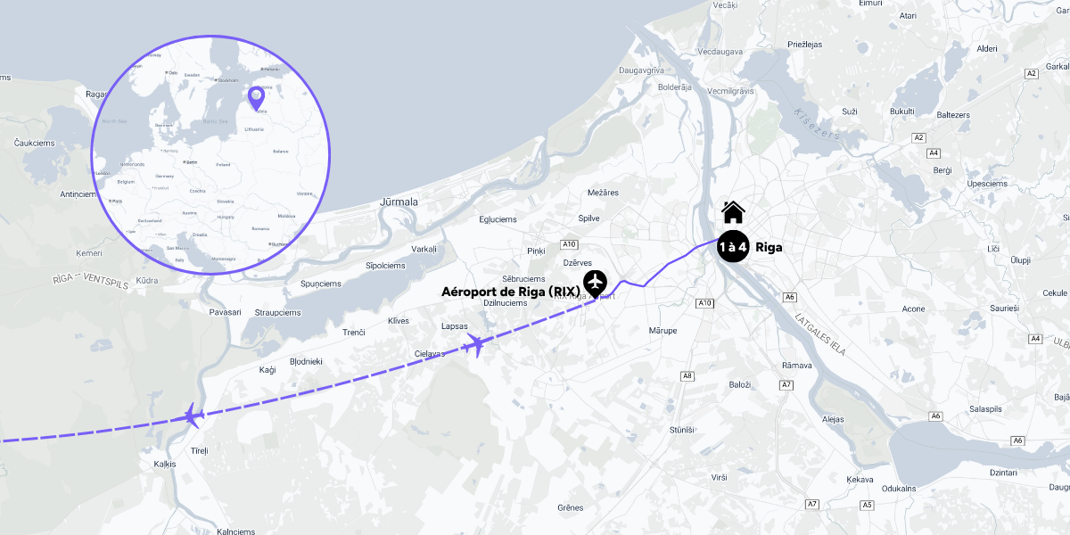 L'itinéraire de votre escapade à Riga