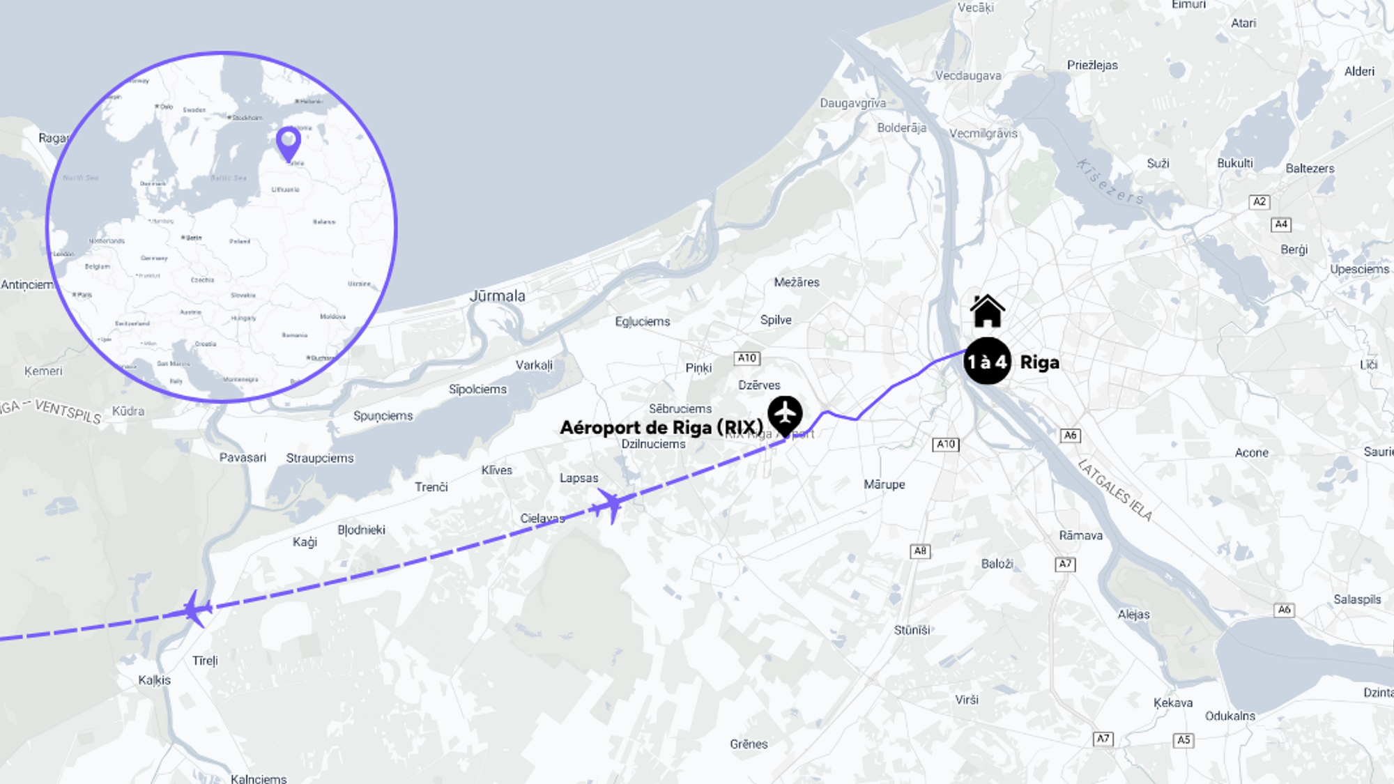 L'itinéraire de votre escapade à Riga