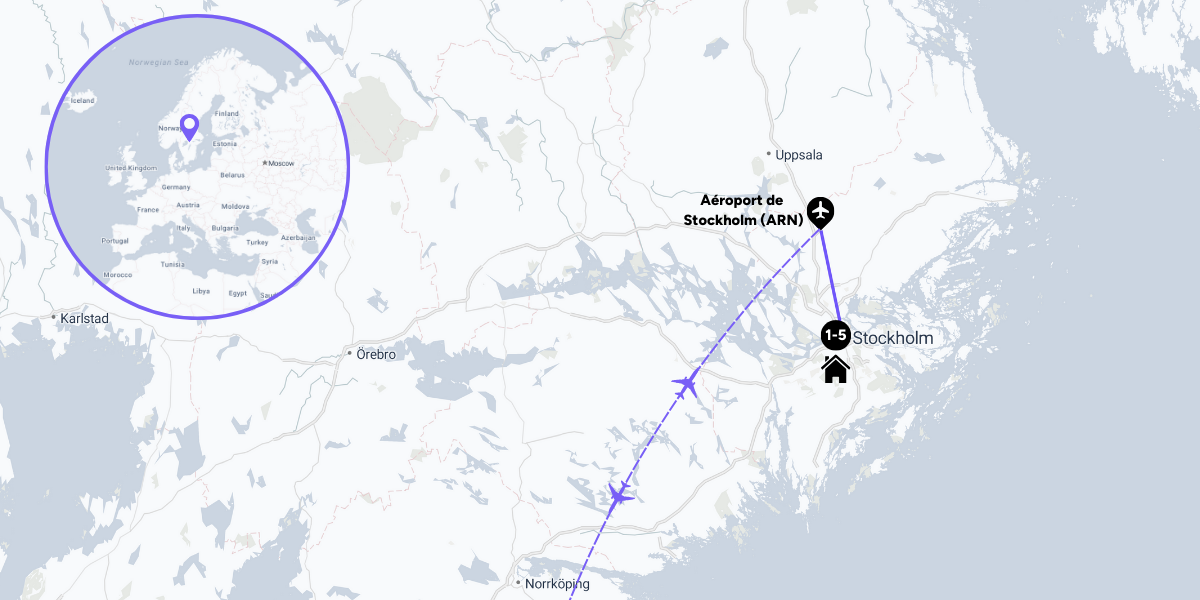 L'itinéraire de votre voyage 