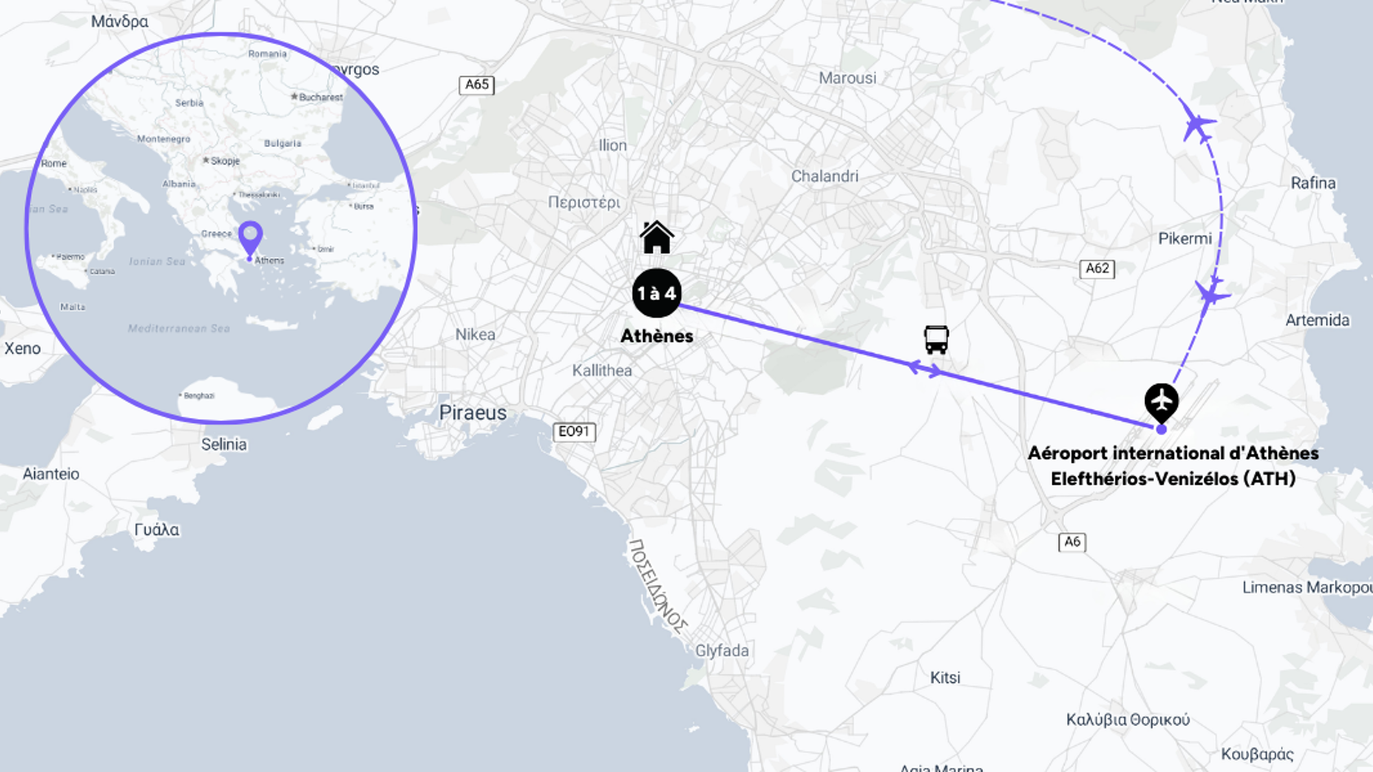 L'itinéraire de votre city break à Athènes