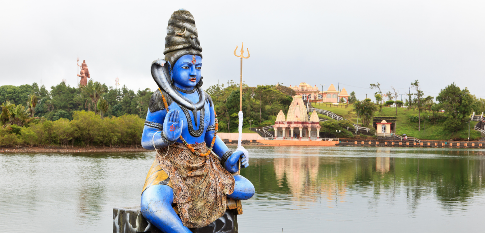 Le lac sacré « Ganga Talao » haut lieu de pèlerinage des hindous