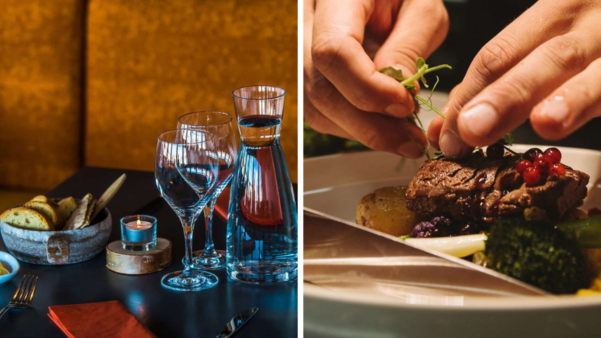 Dégustez les produits locaux et de saison servis au restaurant de l'hôtel