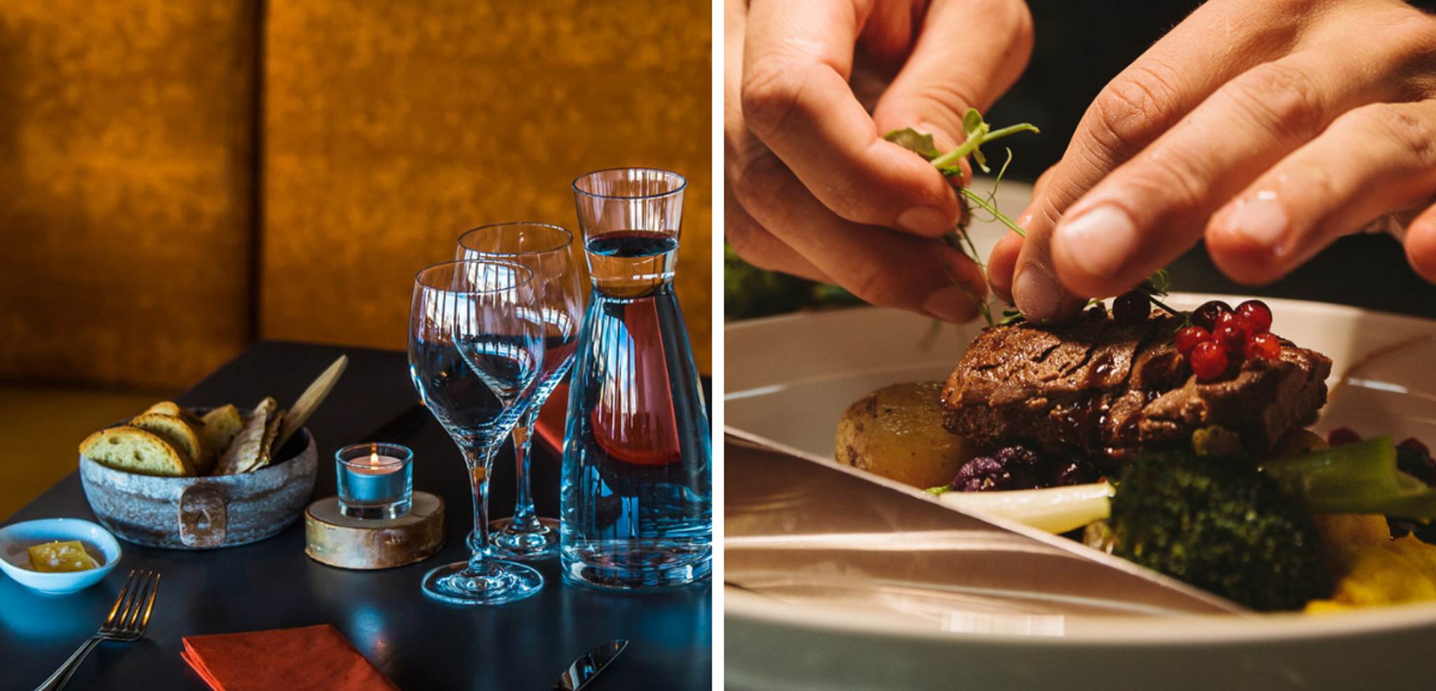 Dégustez les produits locaux et de saison servis au restaurant de l'hôtel