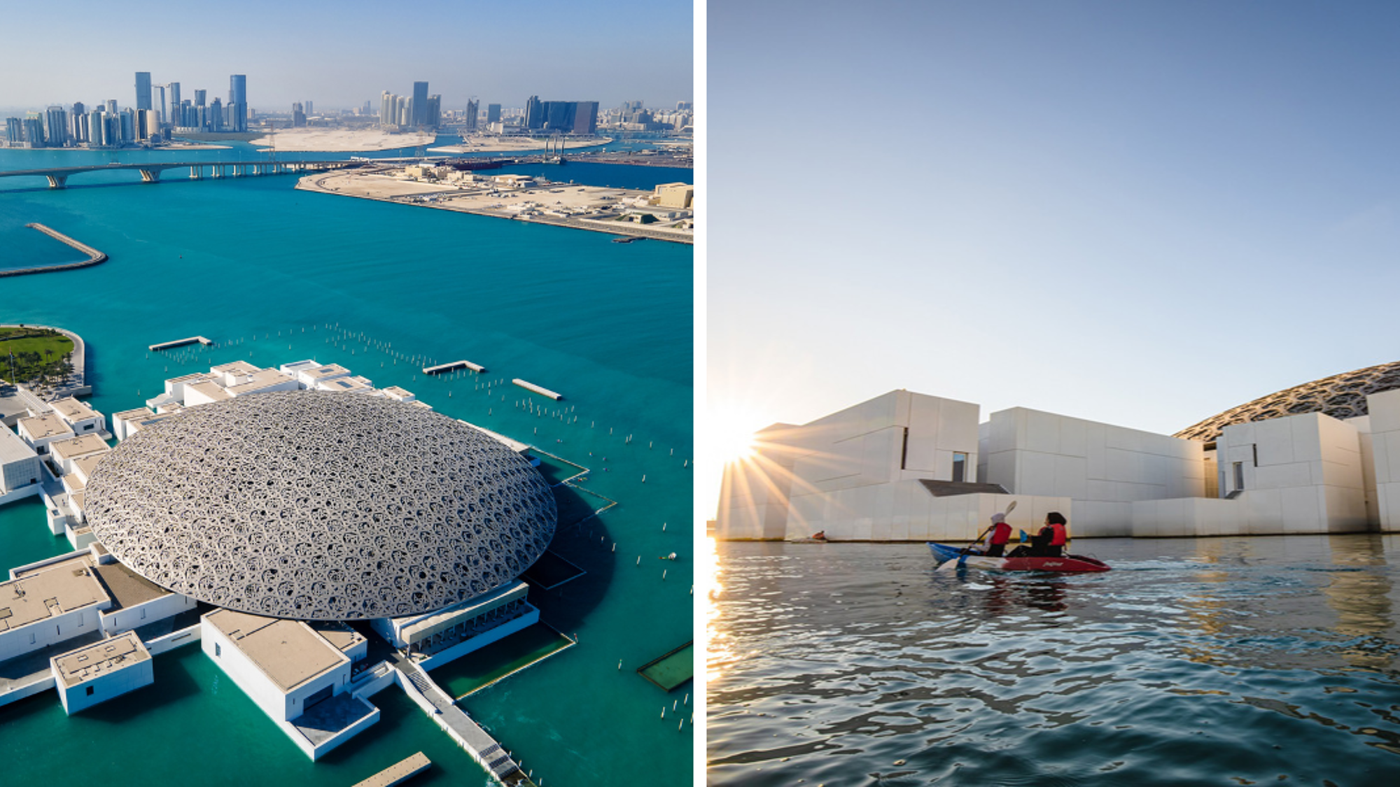 Découvrez le célèbre musée du Louvre d'Abu Dhabi d'une manière insolite