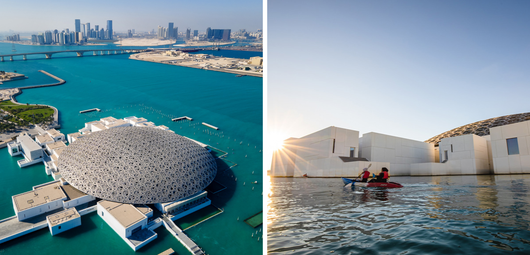 Découvrez le célèbre musée du Louvre d'Abu Dhabi d'une manière insolite