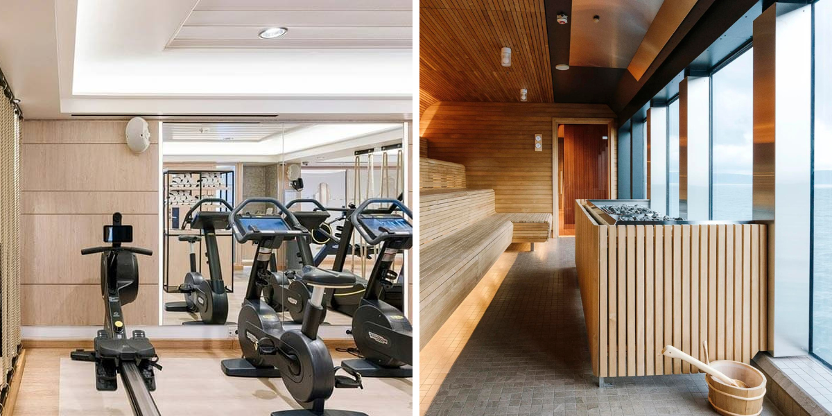 La salle de sport et le sauna 