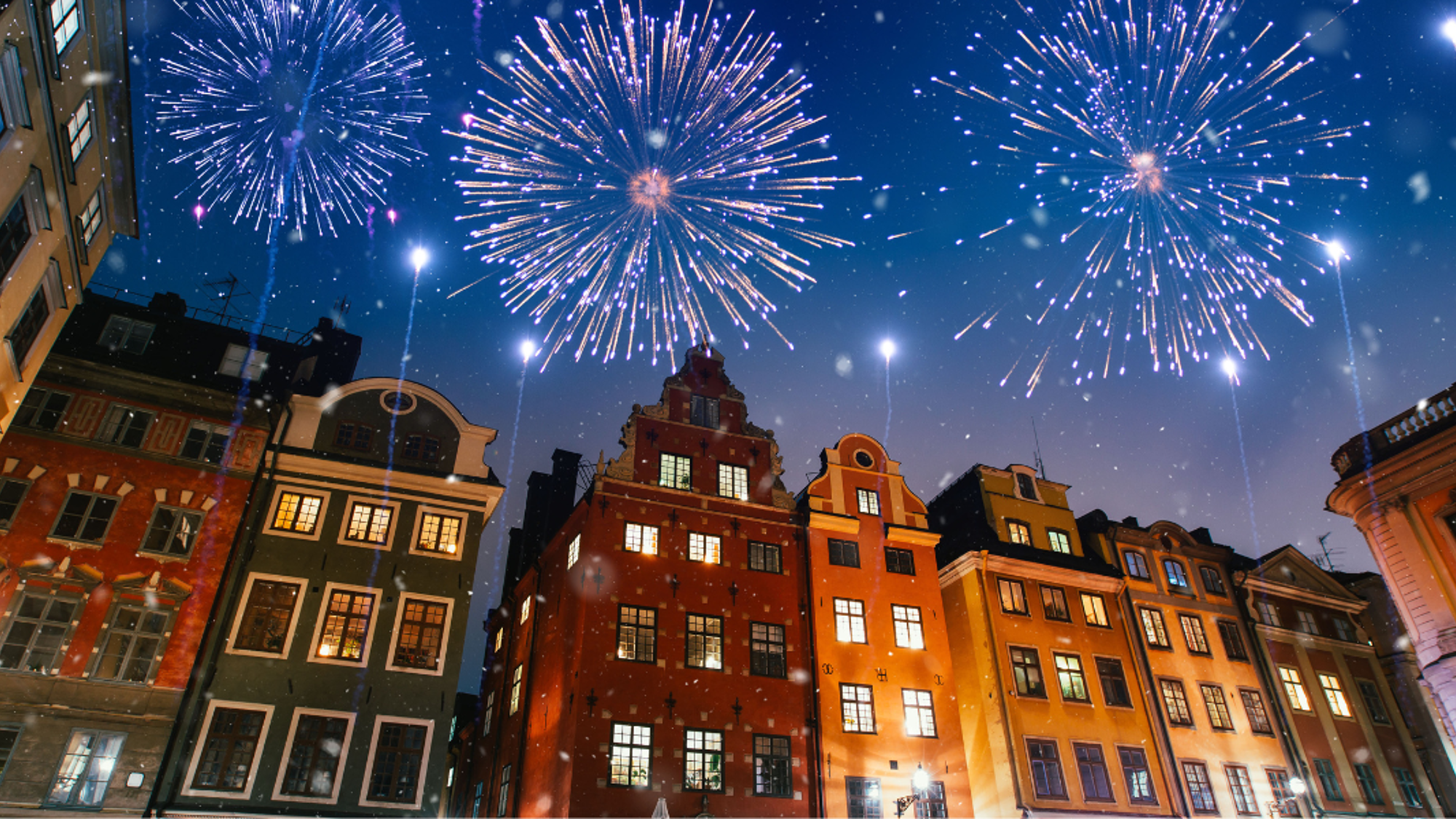 Les feux d'artifice qui illuminent le ciel de Stockholm