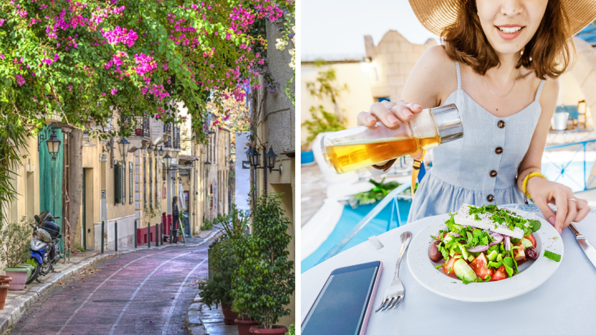 Les quartiers plein de charme et la cuisine grecque