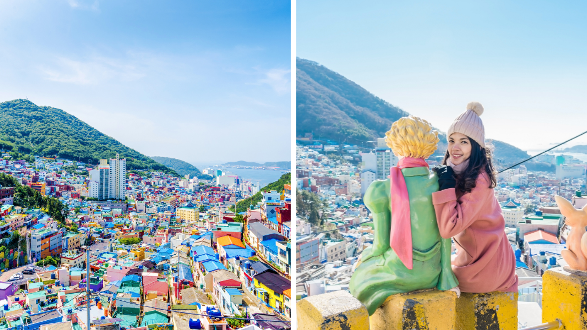 Visitez le village culturel de Gamcheon, avec sa statue du Petit Prince