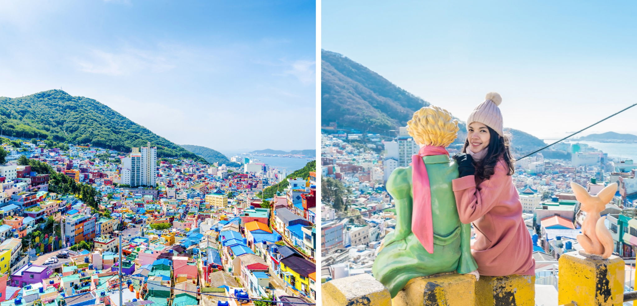 Visitez le village culturel de Gamcheon, avec sa statue du Petit Prince