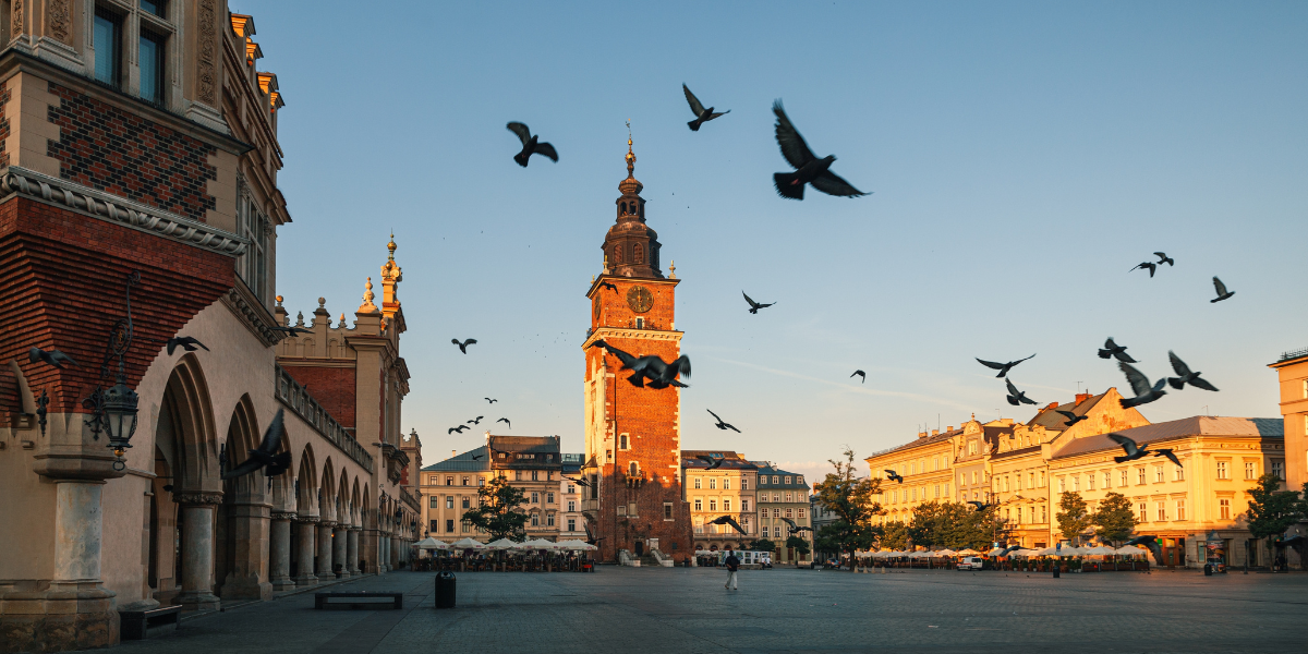 La découverte de Cracovie et sa place centrale - jours 1 à 4 