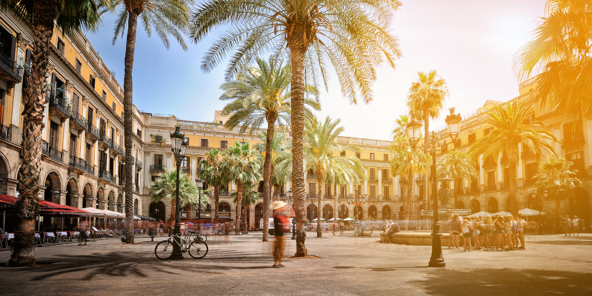 Les nombreuses places ensoleillées 