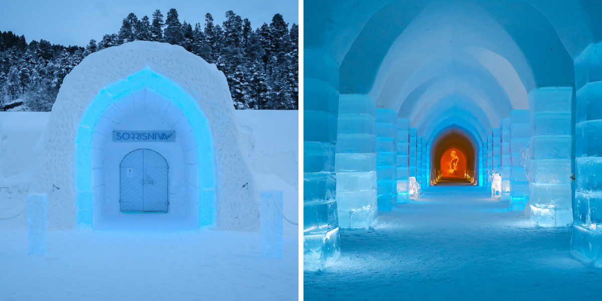 Visite d'un hôtel de neige (photo non contractuelle, l'hôtel est reconstruit chaque année) 