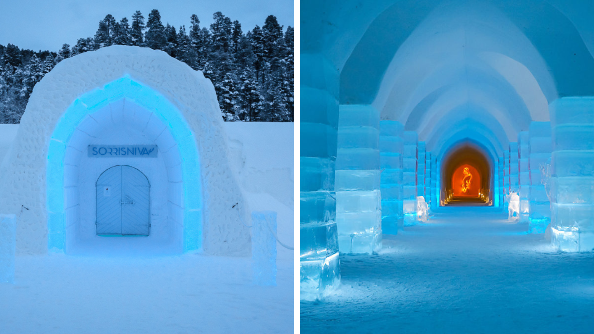 Visite d'un hôtel de neige (photo non contractuelle, l'hôtel est reconstruit chaque année)