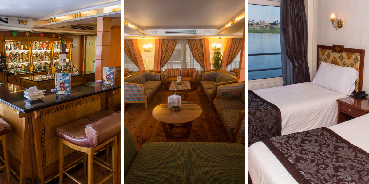 Des espaces confortables : MS Nile Azur (ou similaire) - jours 1 à 8 