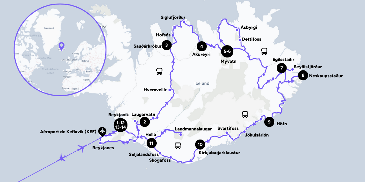 L'itinéraire de votre voyage entre femmes 