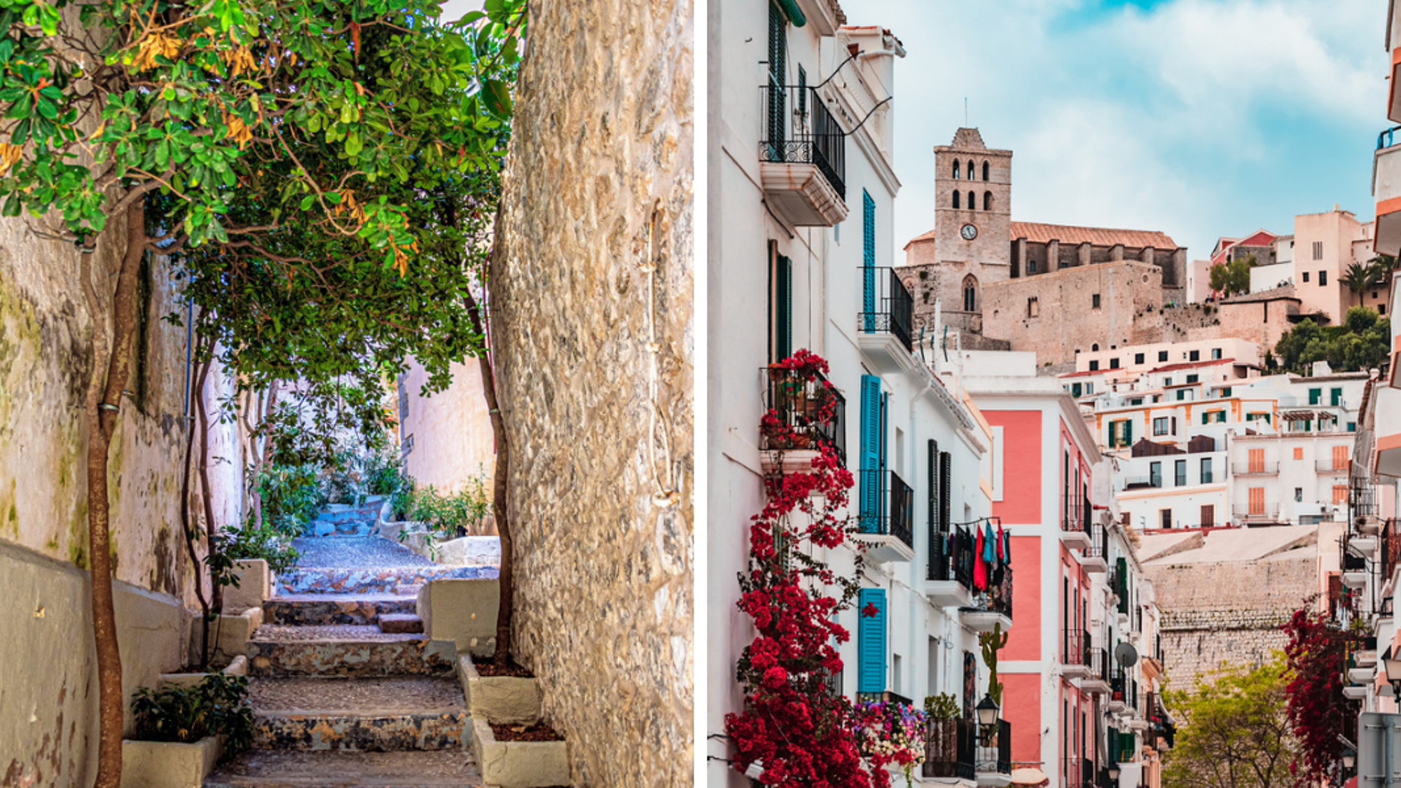 Suivez le guide dans la vieille ville d'Ibiza