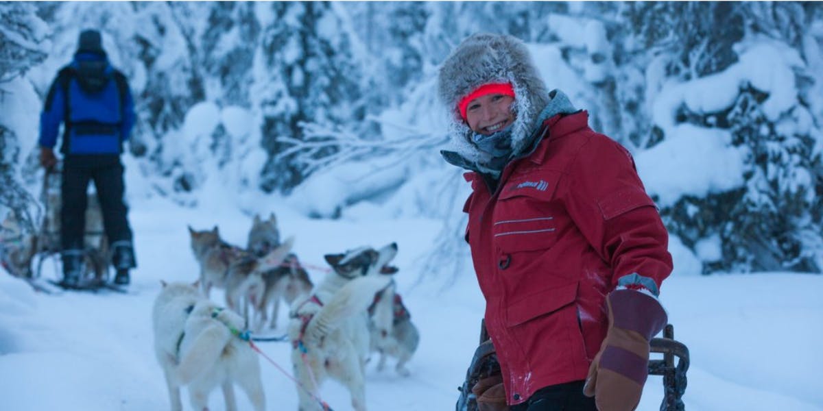 Les joies de la glisse en traineau à chiens
