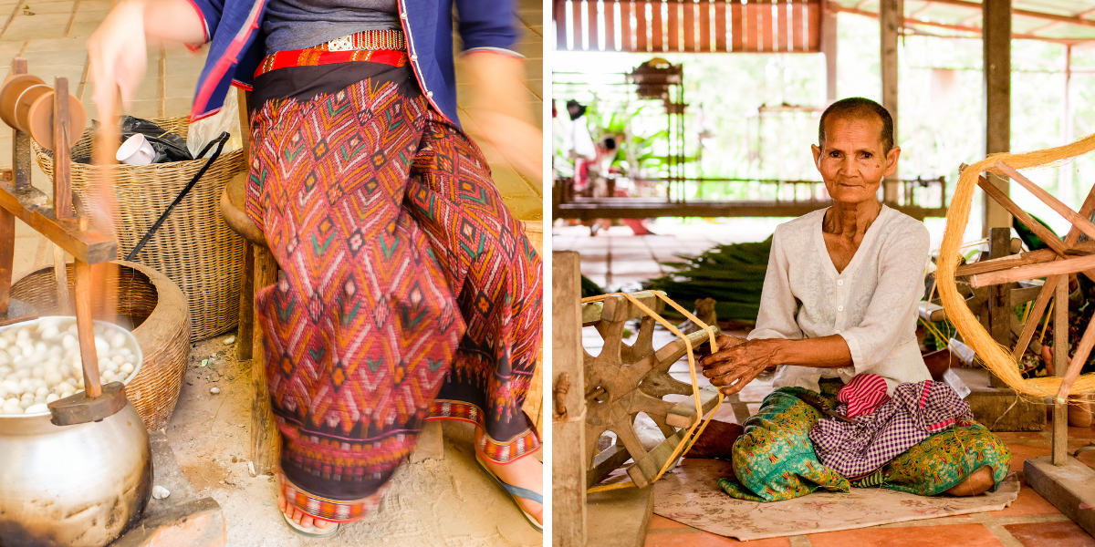 Atelier de l'ONG Golden Silk à Siem Reap