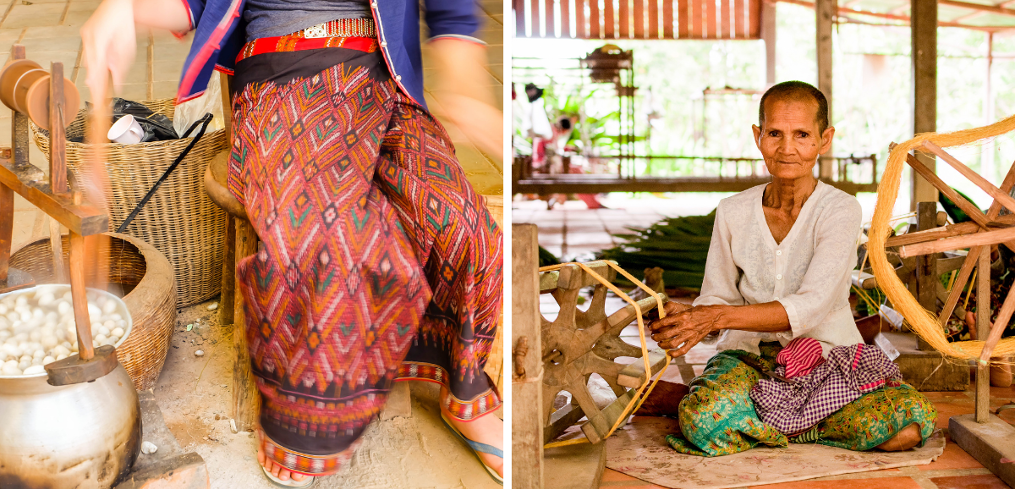 Atelier de l'ONG Golden Silk à Siem Reap