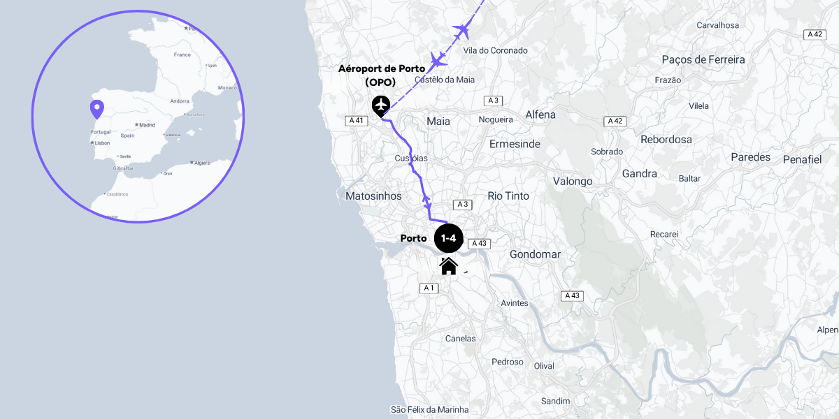 L'itinéraire de votre voyage 