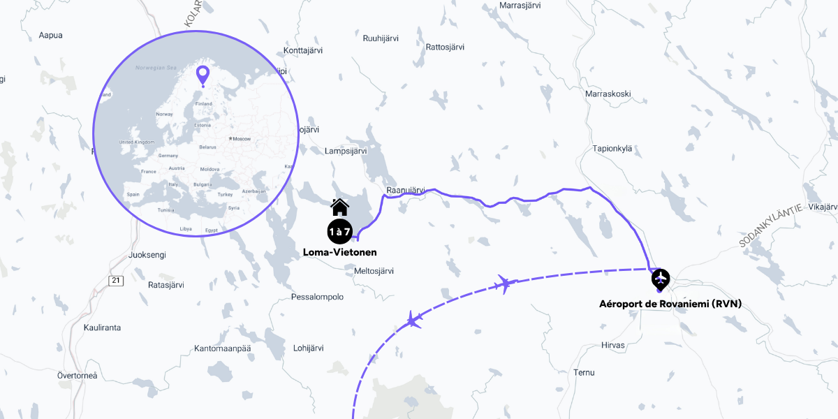 L'itinéraire de votre séjour en Finlande