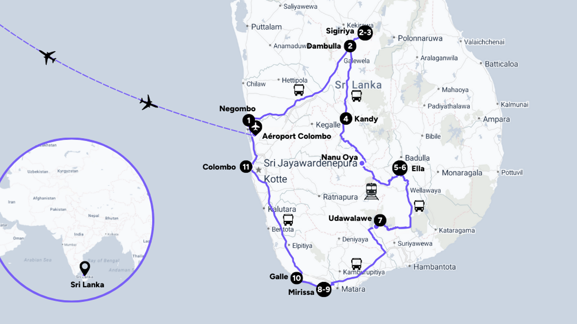 Votre itinéraire à travers l'Ile fantastique !