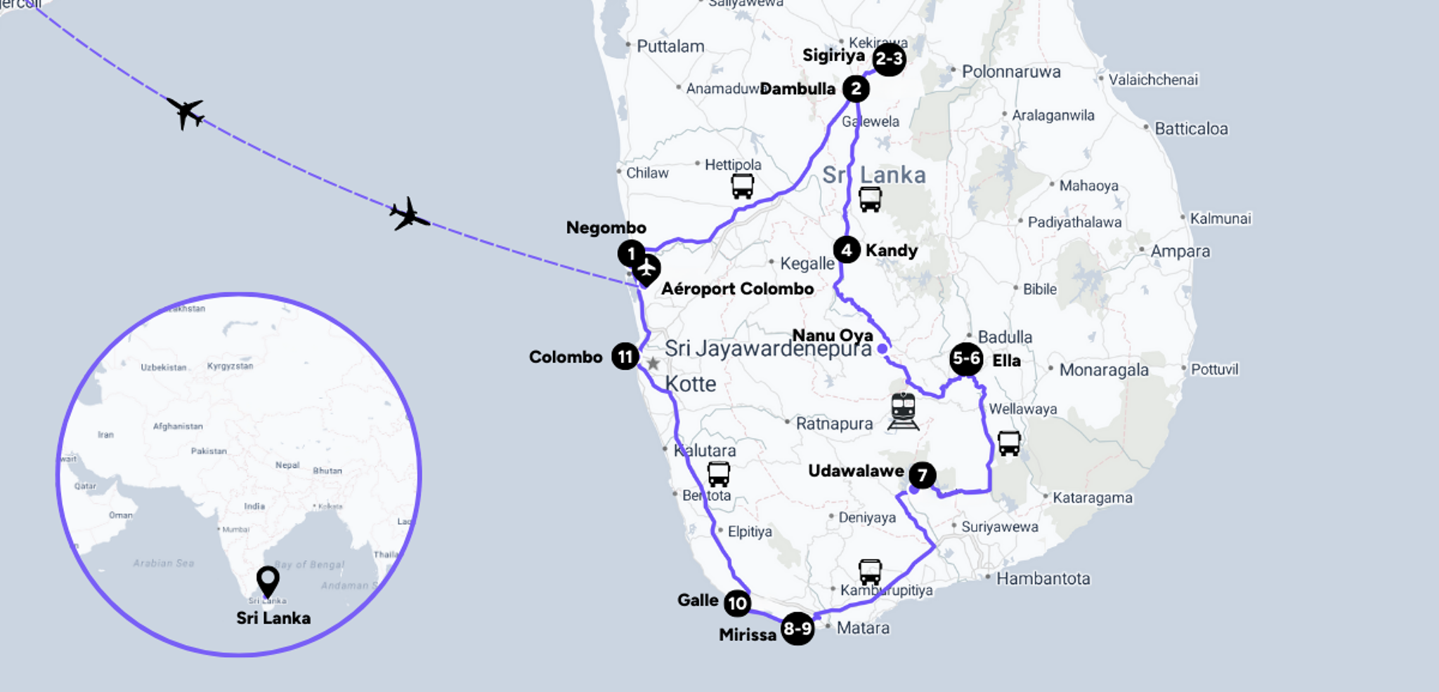 Votre itinéraire à travers l'Ile fantastique !