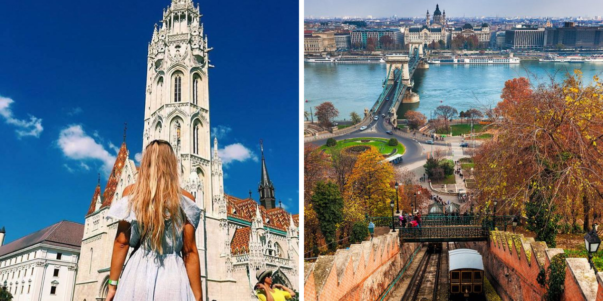 Eglise St Mathias et vue depuis le Chateau royal