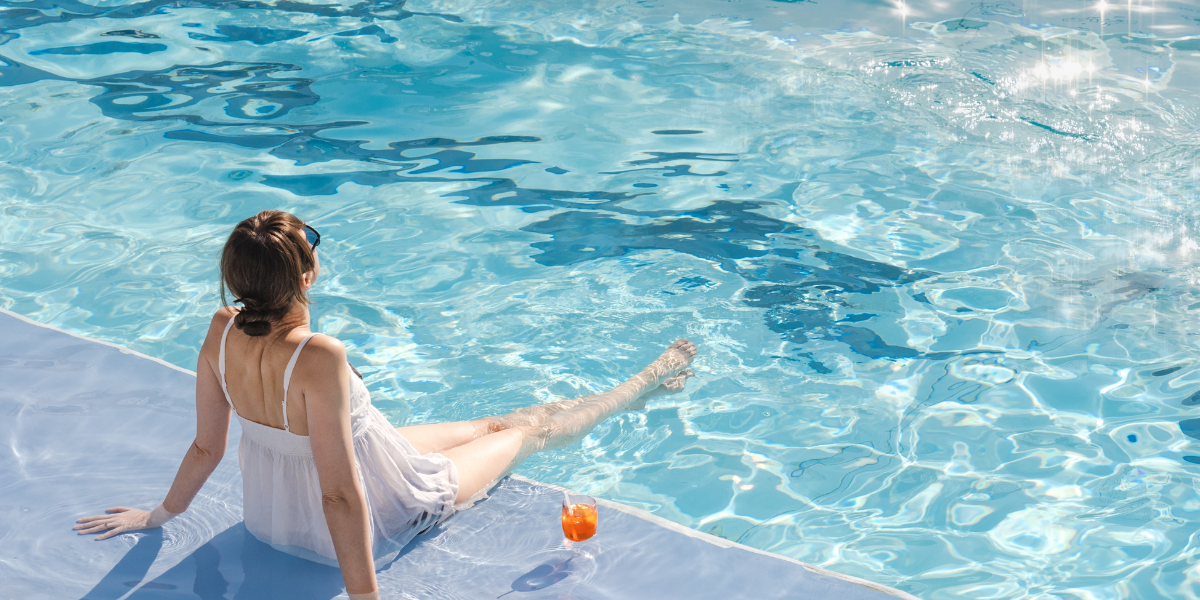 Pause farniente à la piscine