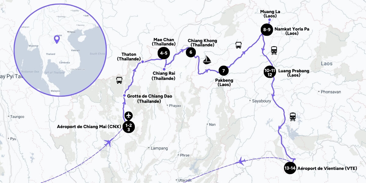 L'itinéraire de votre voyage entre femmes 
