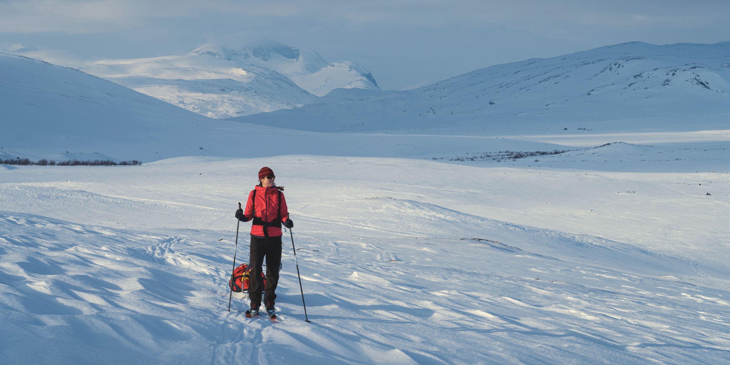 Activité ski de fond et pulka, Svalbard, Norvège