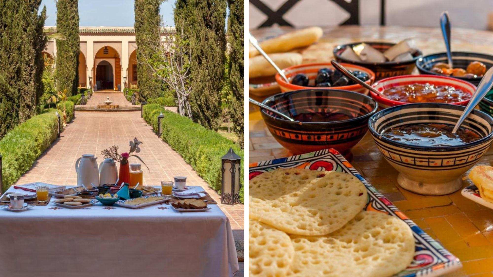 Et savourez des repas préparés à base de produits bio du Riad