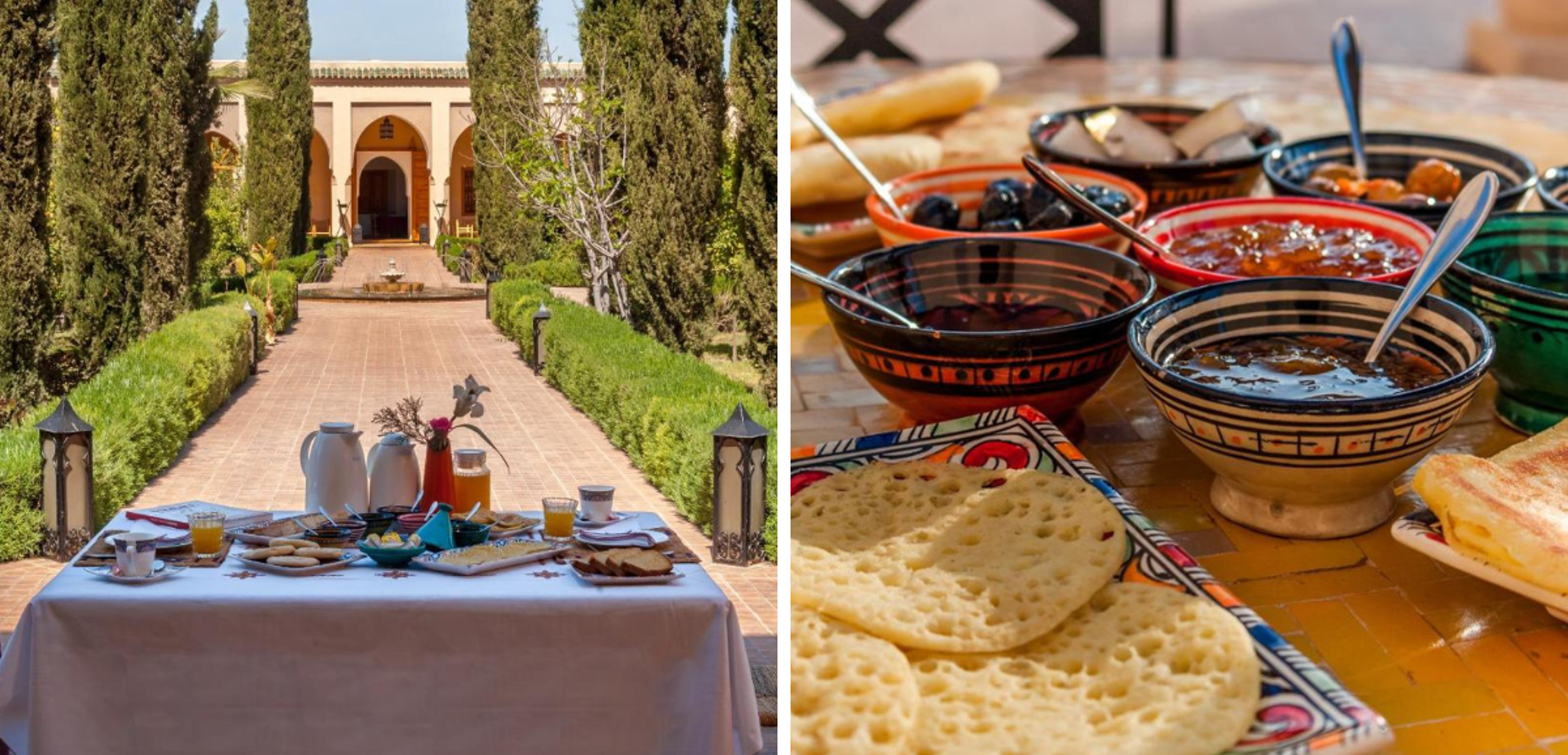 Et savourez des repas préparés à base de produits bio du Riad