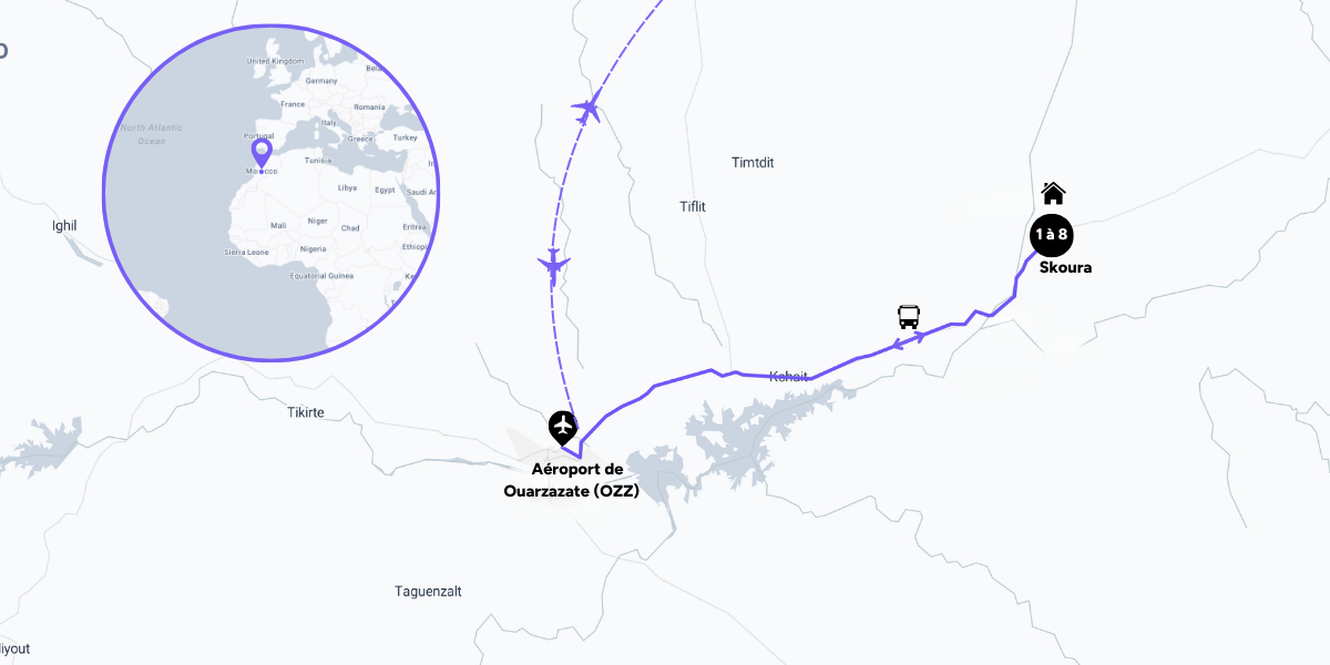 L'itinéraire de votre séjour au Maroc