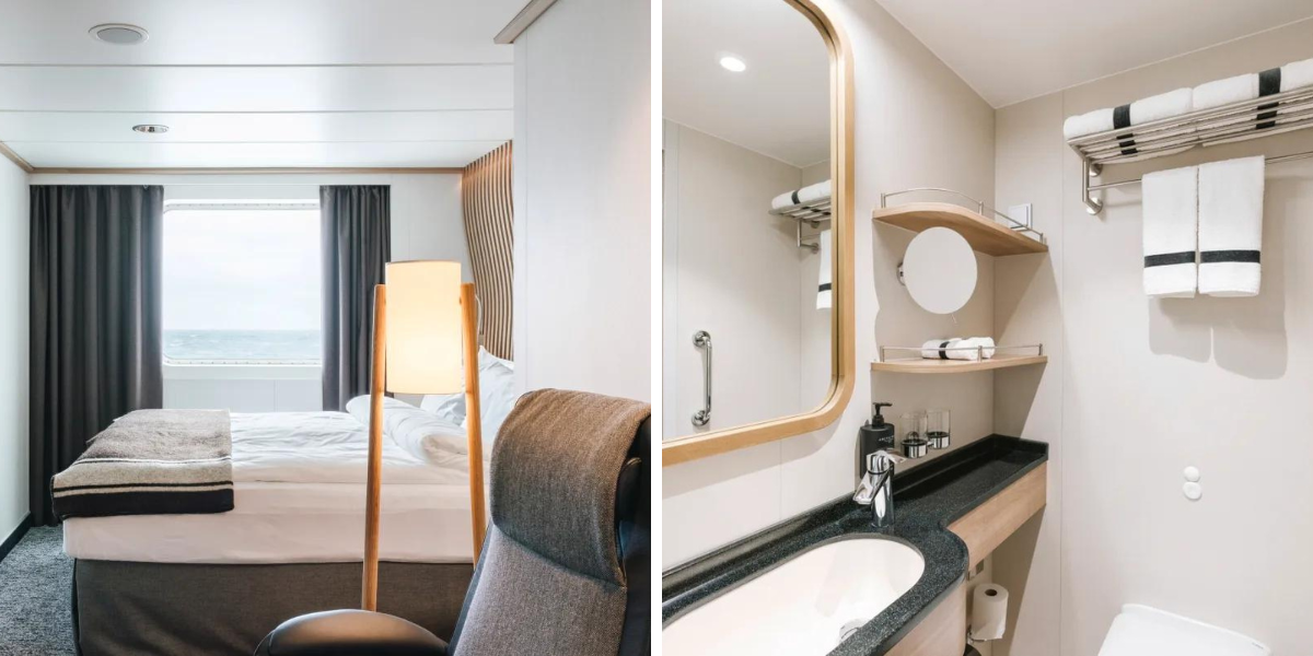 Avec une cabine confortable, à partager avec une autre copine 