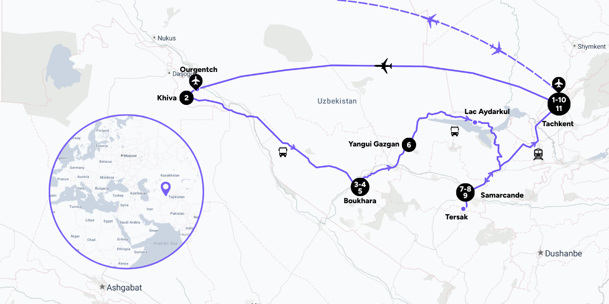 Votre itinéraire sur la route de la soie en Ouzbékistan