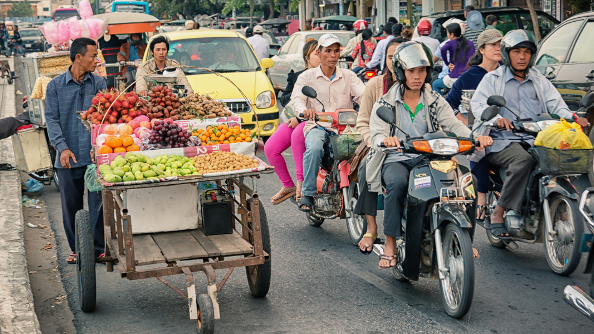 Dans la ville trépidante de Phnom Penh