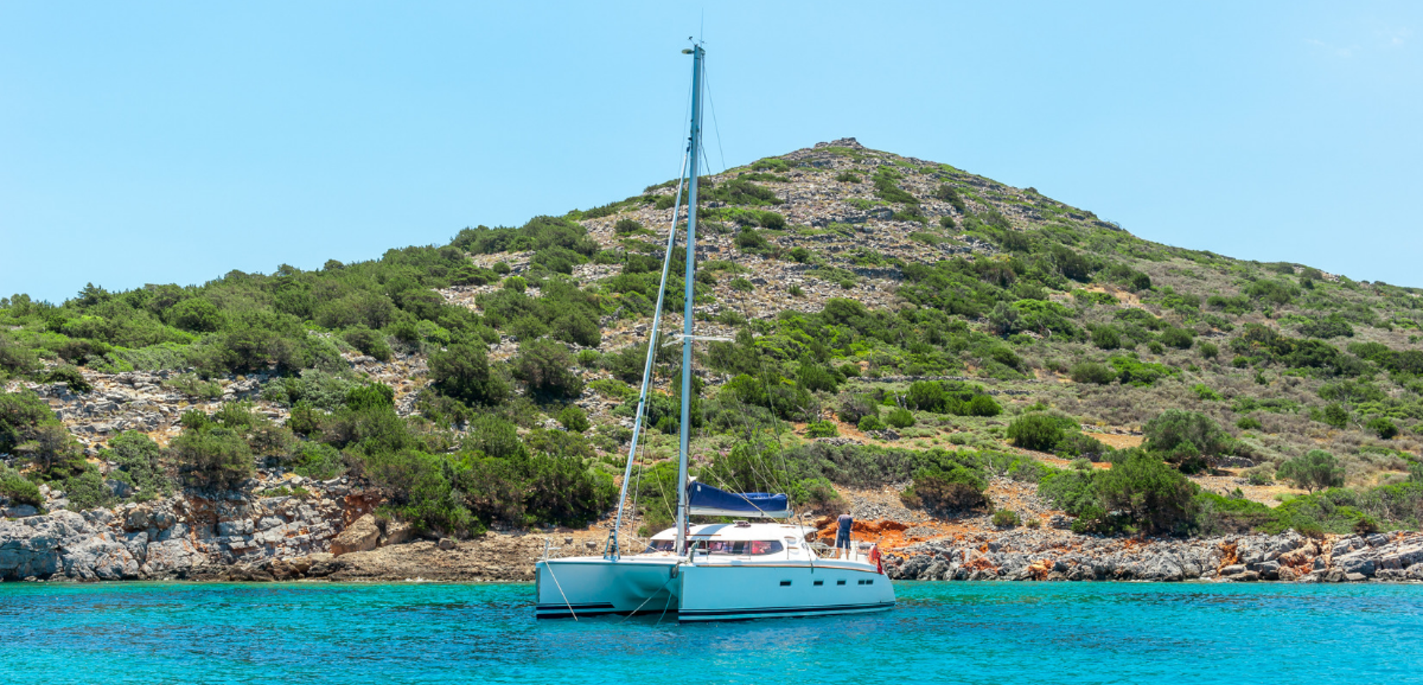Journée en catamaran dans les eaux turquoises de la Crète !
