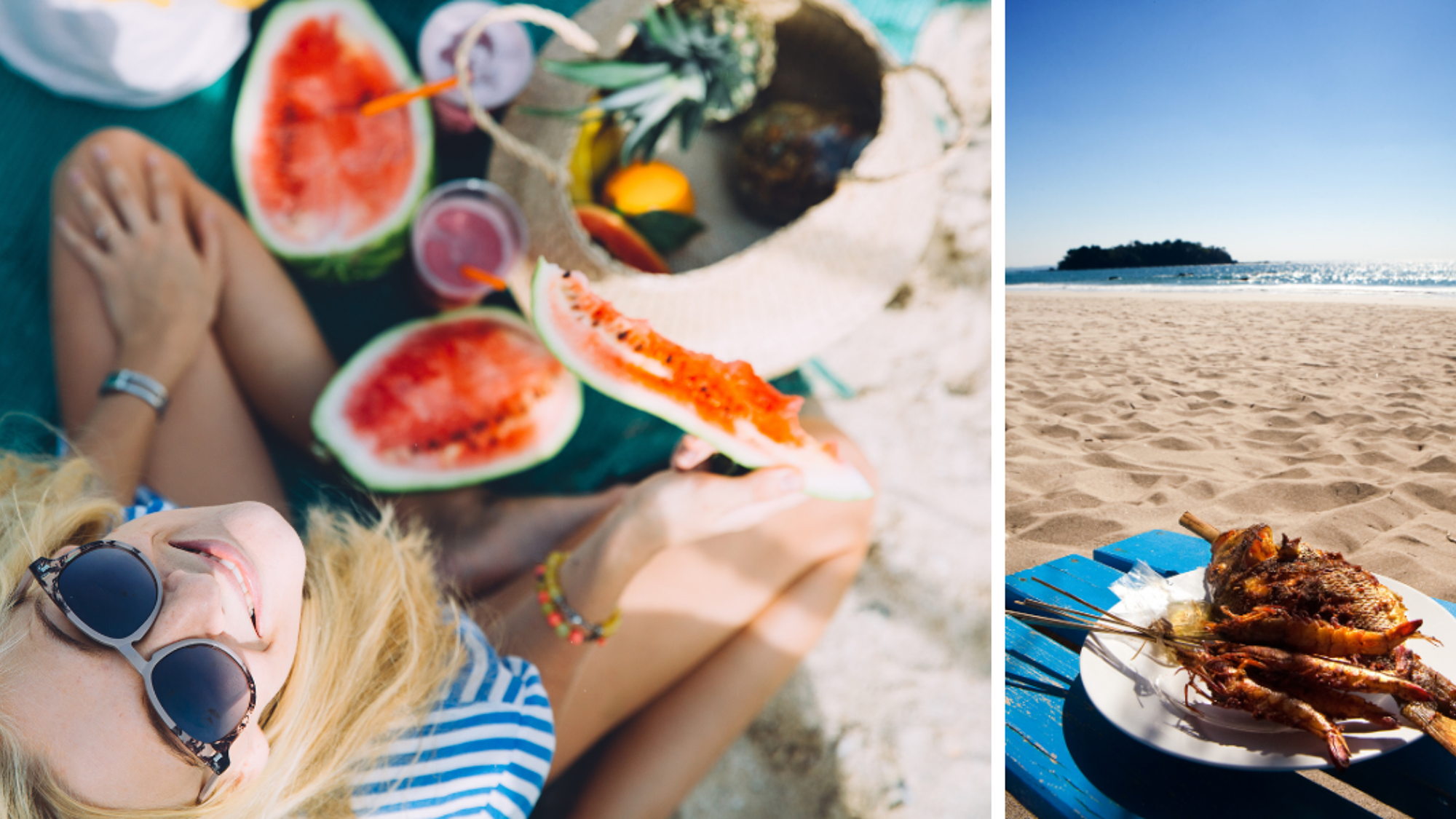 Barbec' sur la plage, les pieds dans le sable