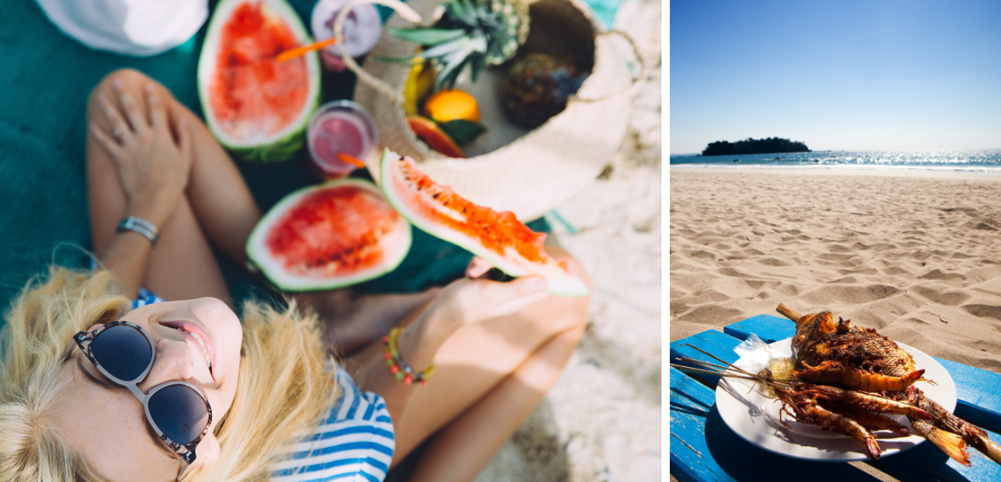 Barbec' sur la plage, les pieds dans le sable