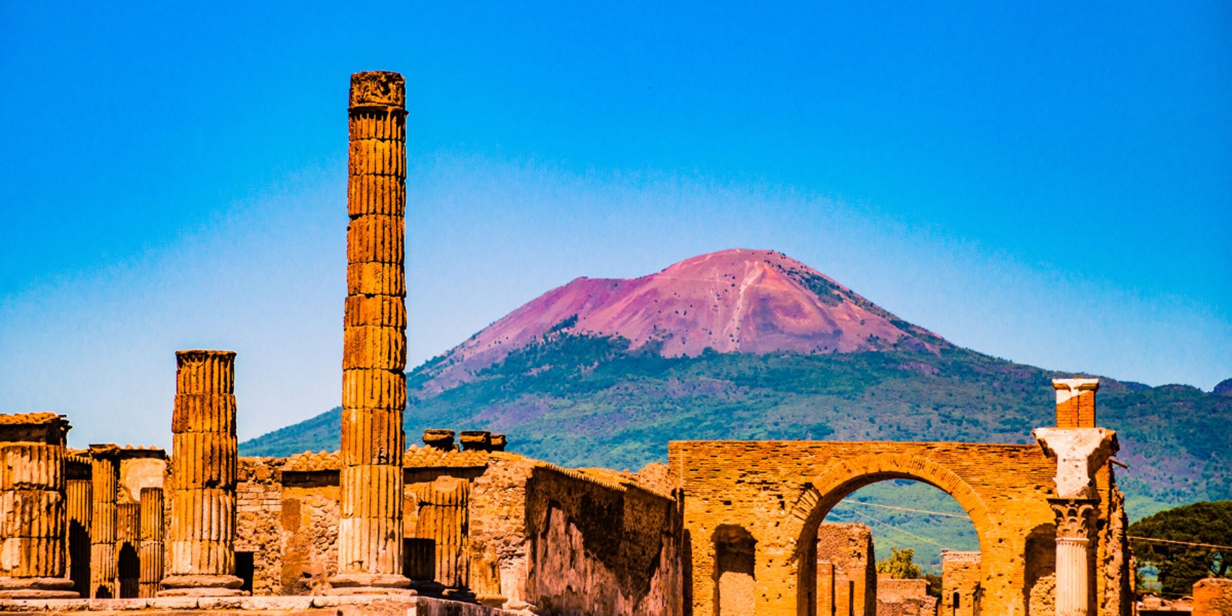 Pompéï et le Vésuve