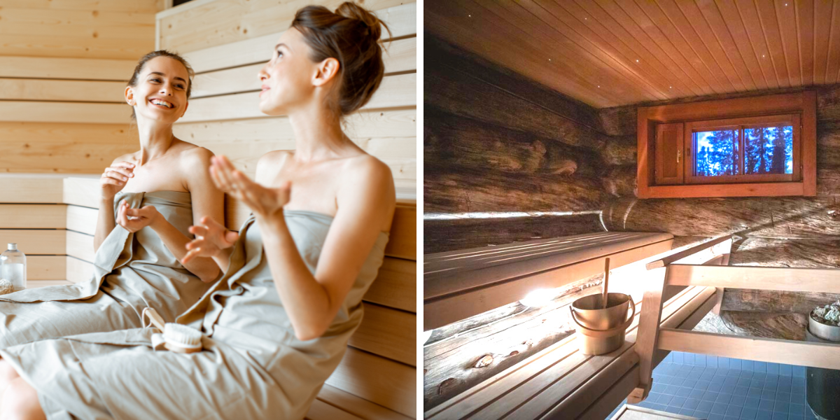 Sans oublier de vous détendre au sauna de votre chalet ! 