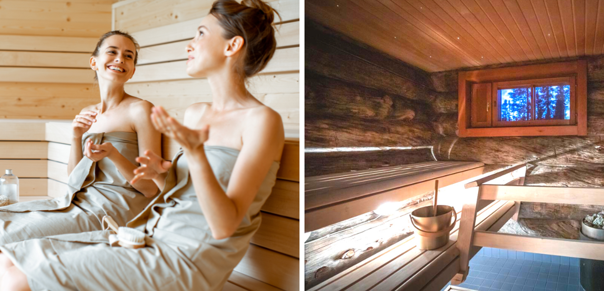 Sans oublier de vous détendre au sauna de votre chalet !
