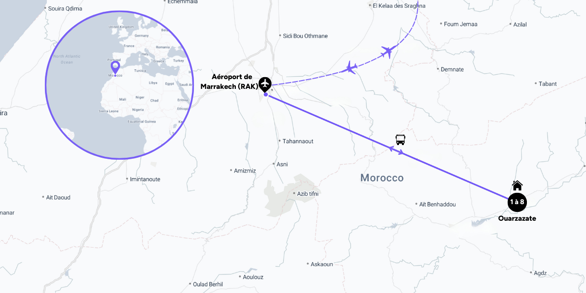 L'itinéraire de votre séjour au Maroc