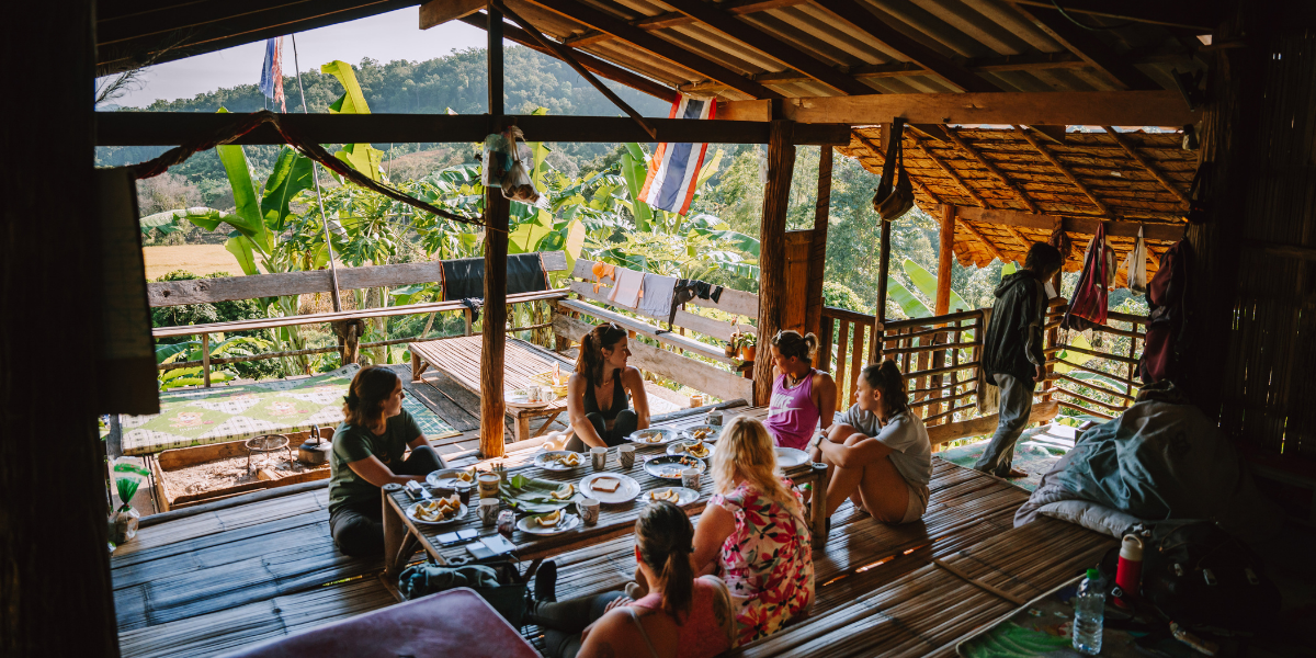 Nuit en hutte Chez Chi, montages de Chiang Mai, Thaïlande ©Pauline Simon