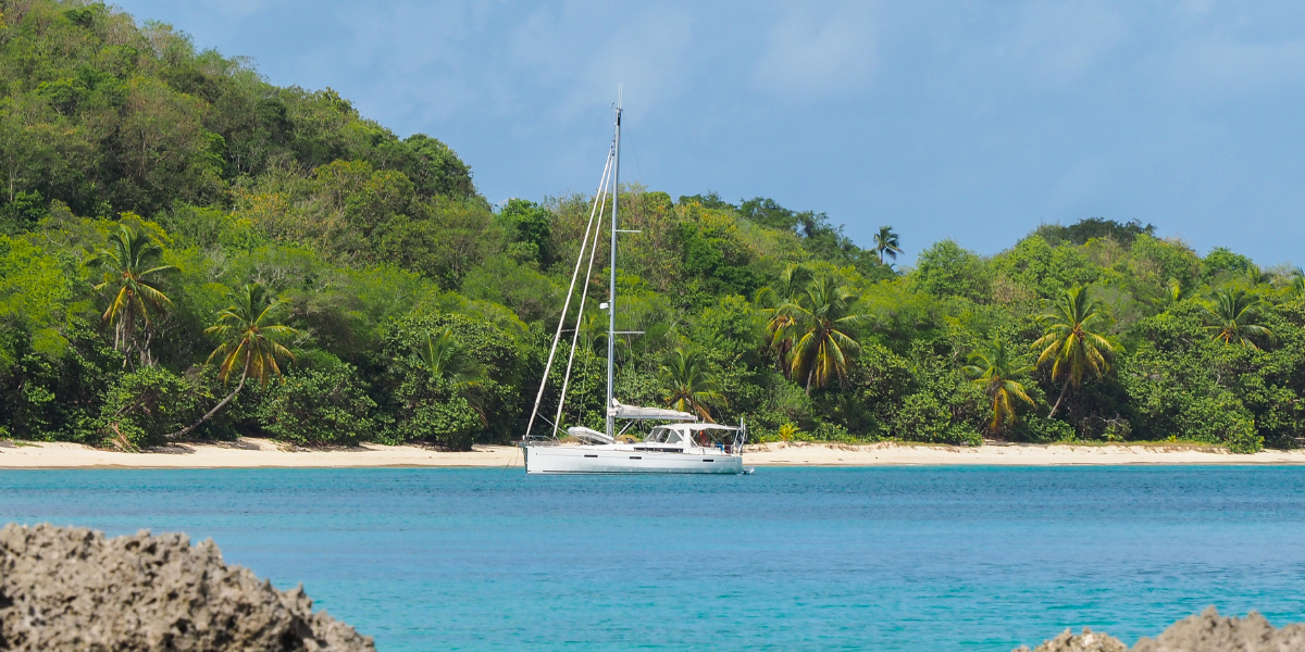 Le mouillage devant Marie-Galante - Jour 3