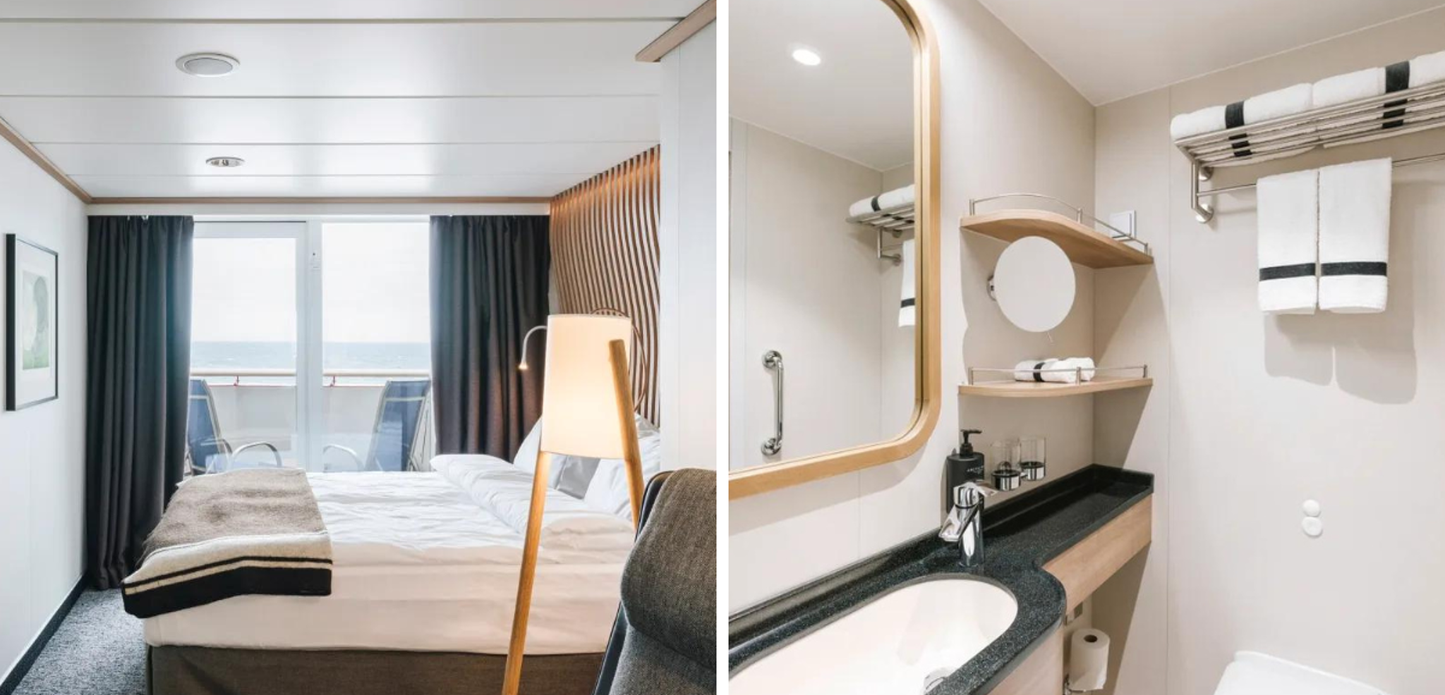 Installez-vous dans votre cabine à partager avec une autre copine