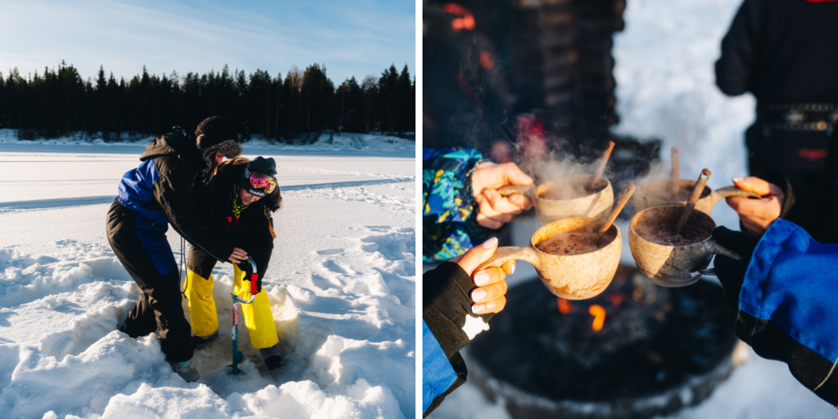 Place aux traditions, avec une initiation à la pêche sous la glace